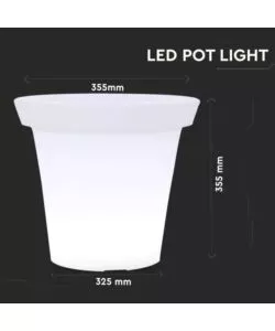 Vaso led rgb con telecomando, 3w